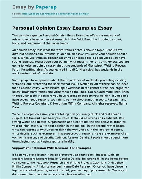 examples of opinion papers Doc