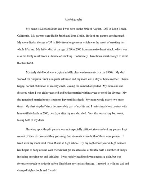 examples of police autobiography PDF