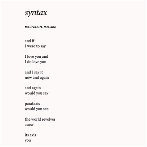 examples of syntax in poems