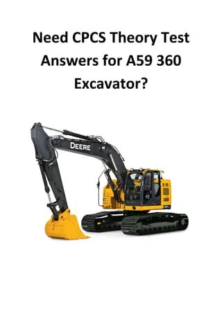 excavator a59 360 theory test answers Doc