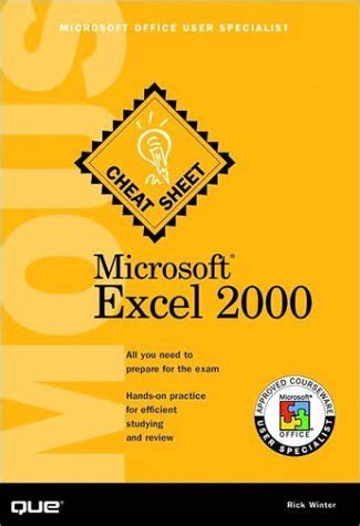 excel 2000 mous cheat sheet with cdrom Doc