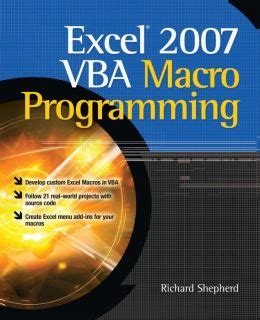 excel 2007 vba macro programming excel 2007 vba macro programming Kindle Editon