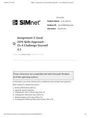 Excel 3 4 Challenge Yourself Simnet Walkthrough