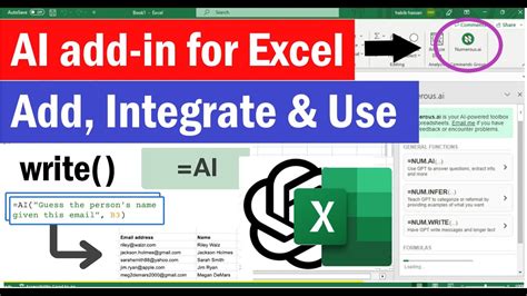 excel ai function generator