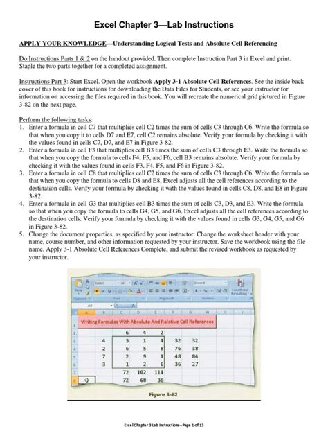 excel chapter 3 lab 1 Epub