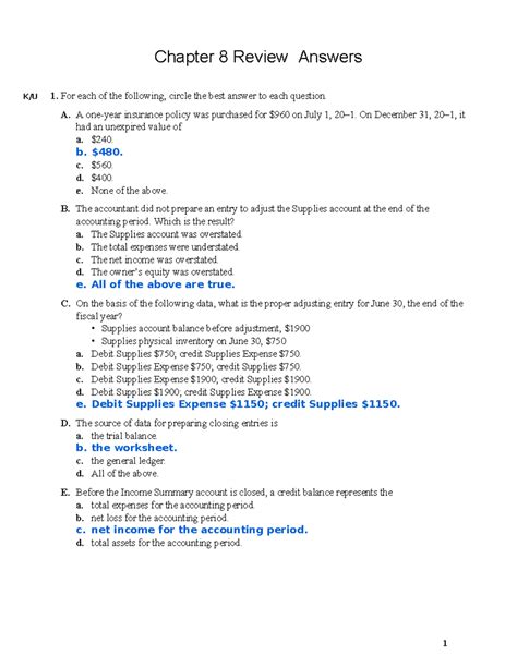 excel chapter 8 review answers Epub