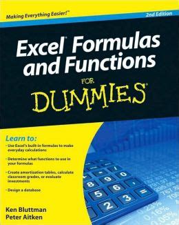 excel formulas and functions for dummies Kindle Editon