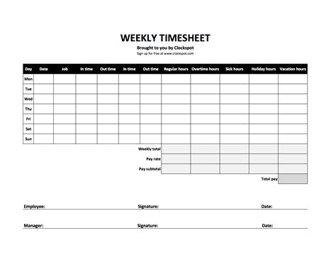 Excel Timesheets Templates