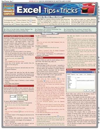 excel tips and tricks quickstudy computer Kindle Editon