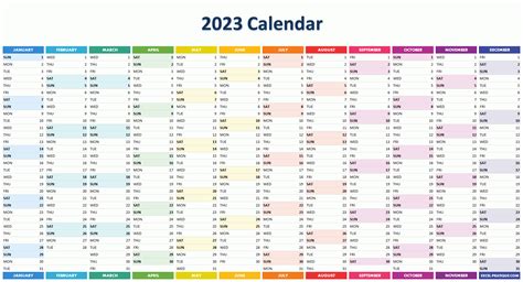 Excel Year Calendar Template