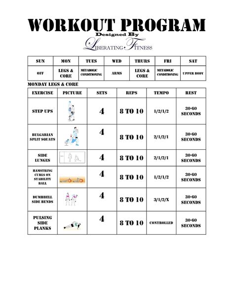 Exercise Program Template