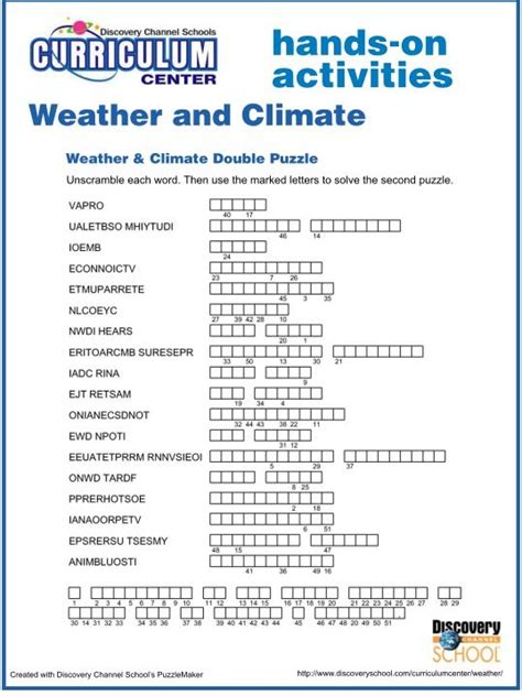 exercises for weather and climate answer key PDF