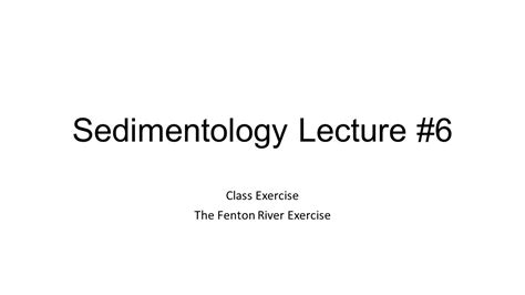 exercises in sedimentology manual Reader