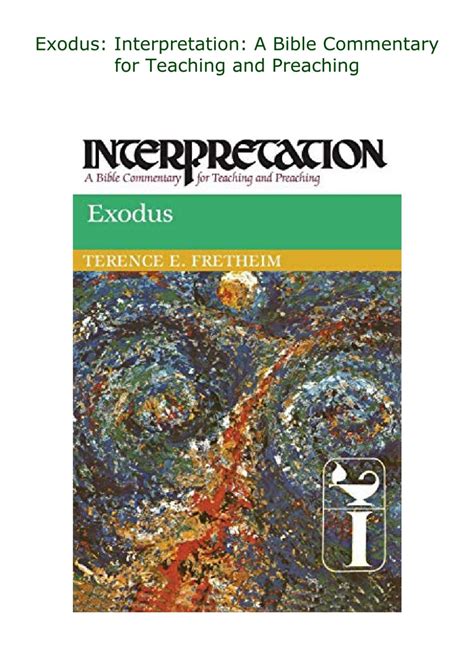 exodus interpretation a bible commentary for teaching and preaching Epub