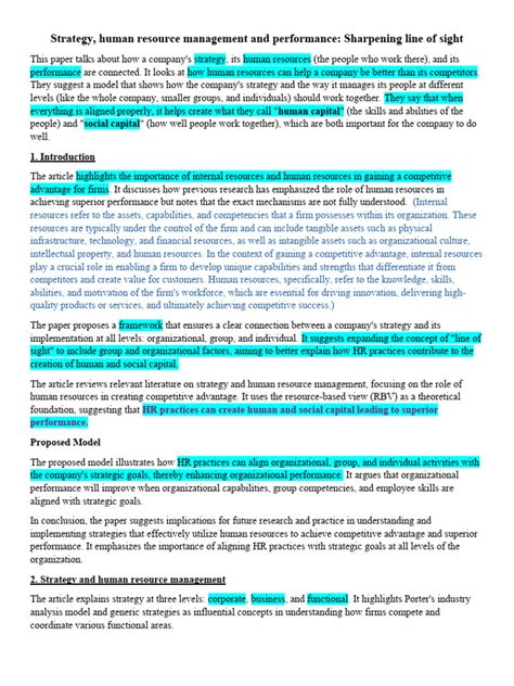 experience summary 1 strategic program management