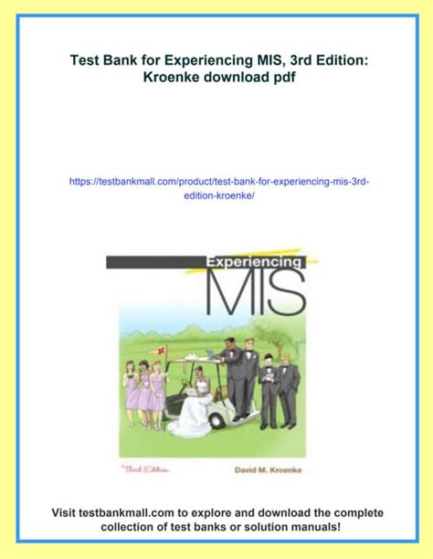 experiencing mis 3rd edition solution manual PDF