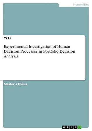 experimental investigation decision processes portfolio Doc