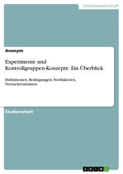 experimente kontrollgruppen konzepte ein ?erblick german Epub