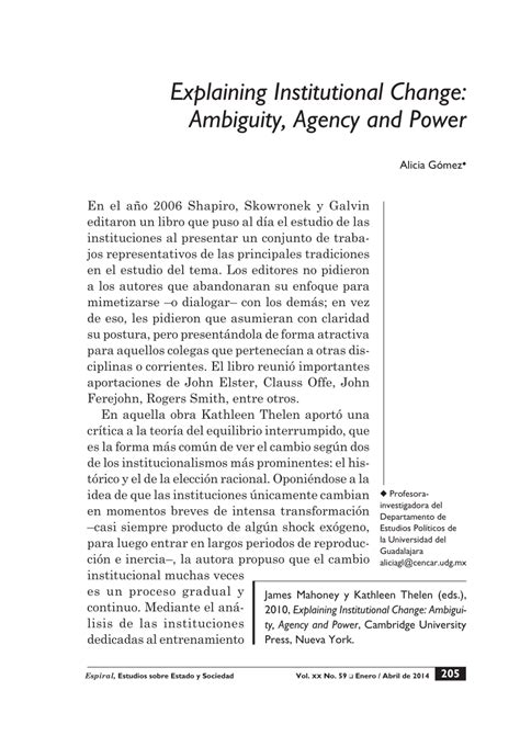 explaining institutional change ambiguity agency and power Doc