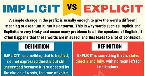 explicitly and implicity
