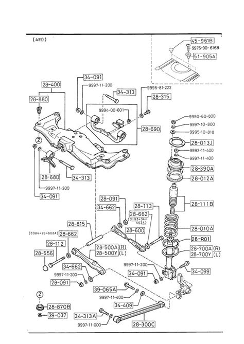 exploded drawing mazda 323 rear suspension Doc