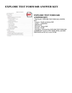 explore-test-form-04b-answer-key Ebook Epub