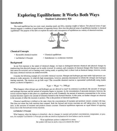 exploring equilibrium it works both ways answers PDF