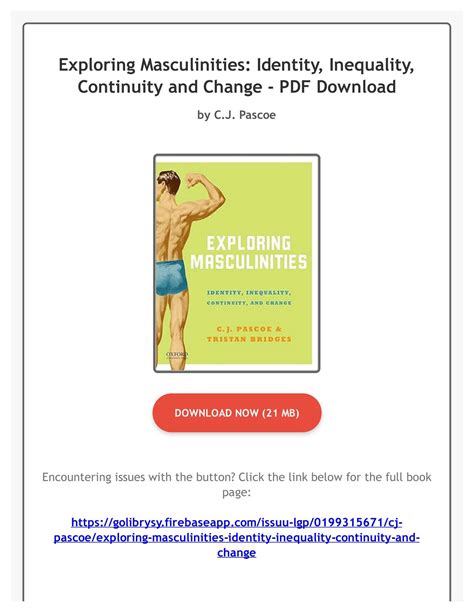 exploring masculinities identity inequality continuity and change Epub