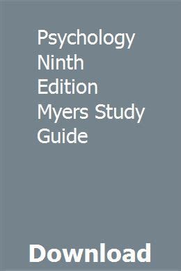 exploring psychology myers study guide pdf Kindle Editon