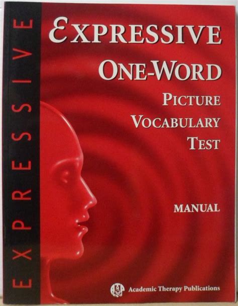 expressive one word picture vocabulary test manual PDF