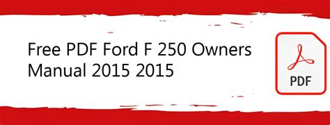 f 250 owners manual PDF