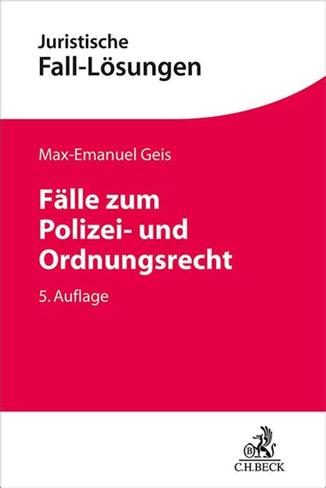 f lle polizei ordnungsrecht max emanuel geis PDF