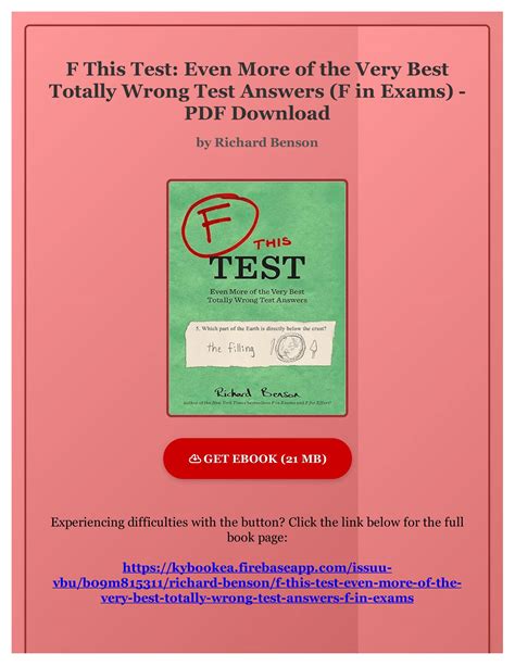 f this test even more of the very best totally wrong test answers Epub