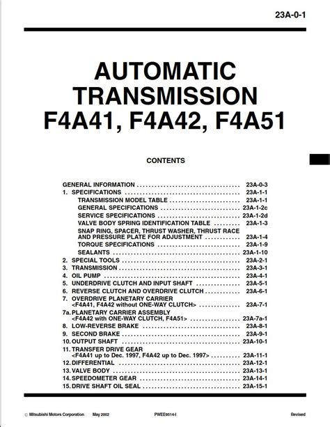 f4a42 electrical manual Doc