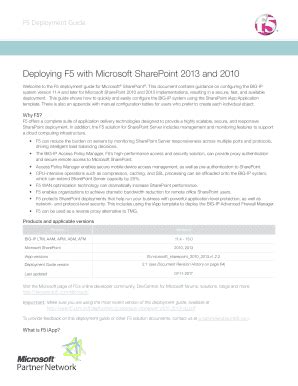 f5 sharepoint 2013 deployment guide Reader