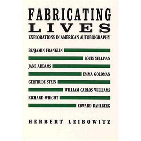 fabricating lives explorations in american autobiography Doc