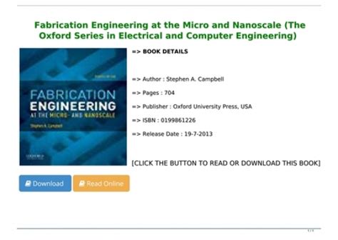 fabrication engineering nanoscale electrical computer Kindle Editon