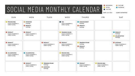 facebook content calendar example pdf PDF