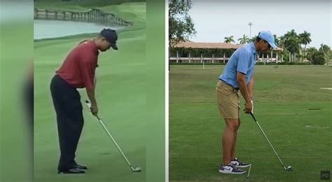 facing tiger woods swing