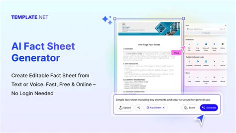 fact sheet ai generator