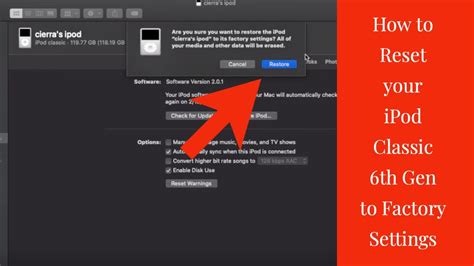 factory reset ipod classic Doc