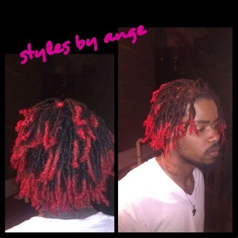 faded red tip dreads