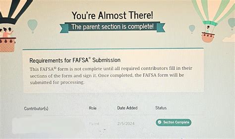fafsa won't let my parent sign