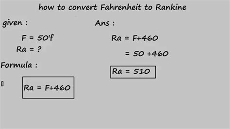 fahrenheit to rankine conversion