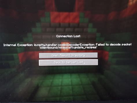 failed to generate recipe minecraft