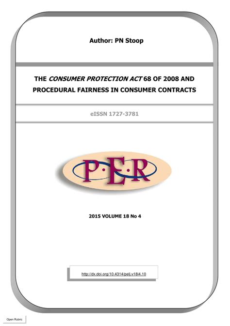 fairness in consumer contracts fairness in consumer contracts Doc