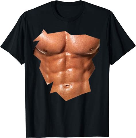 fake abs t shirt