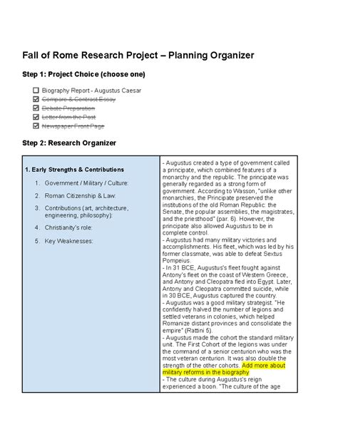 fall of rome research paper Reader