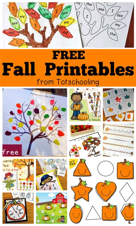 Fall Printables For Preschool