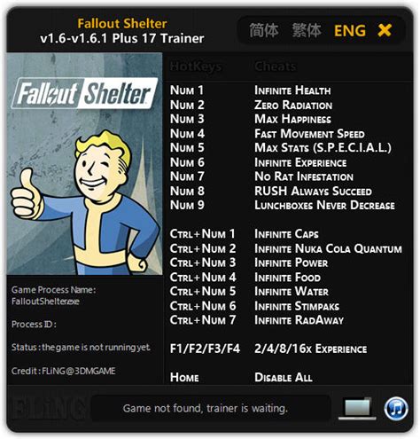 fallout shelter cheat engine